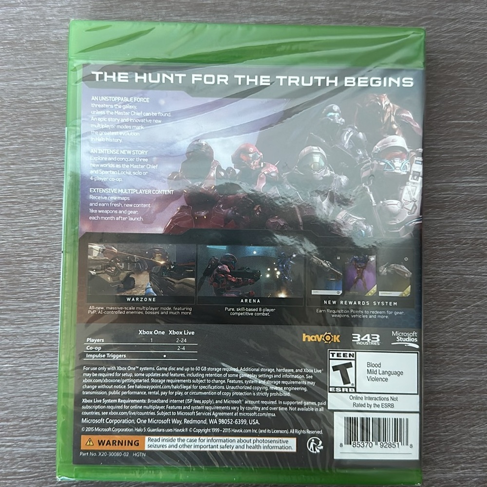 XBox One Halo 5 Guardians- Brand New in Wrapper - Picture 2 of 2